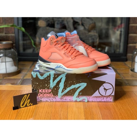 Size 7y/8.5w Air Jordan 5 Retro “DJ Khalid We The Best Crimson Bliss” Athletic S - Picture 4 of 7